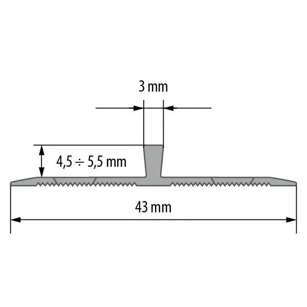 0.9m T Shape Aluminium Bars Threshold Transition Trim for LVT Floor