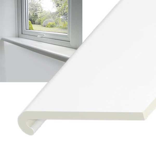 1.25m UPVC Internal Plastic Window Bullnose Cill Capping Board Cover