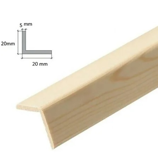 1m Long Angle Corner Moulding Beading Wooden Timber Edging Trim 