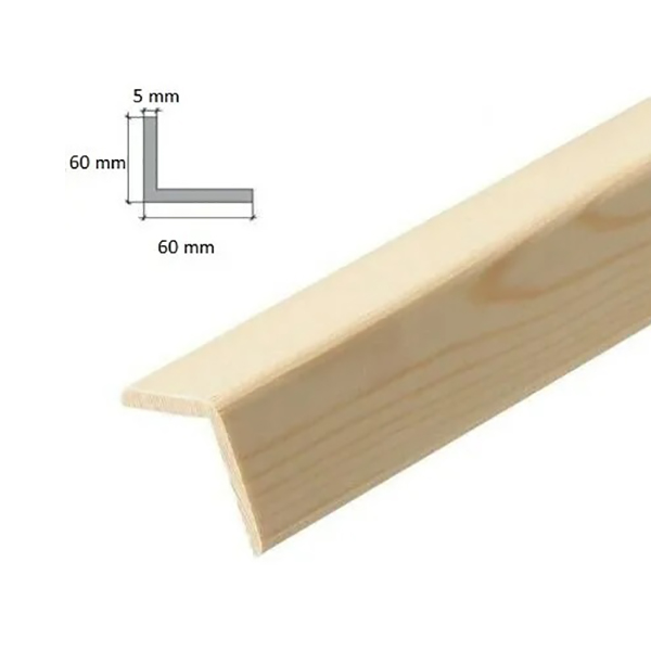 1m Long Angle Corner Moulding Beading Wooden Timber Edging Trim 