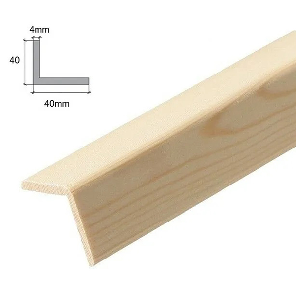 1m Long Angle Corner Moulding Beading Wooden Timber Edging Trim 