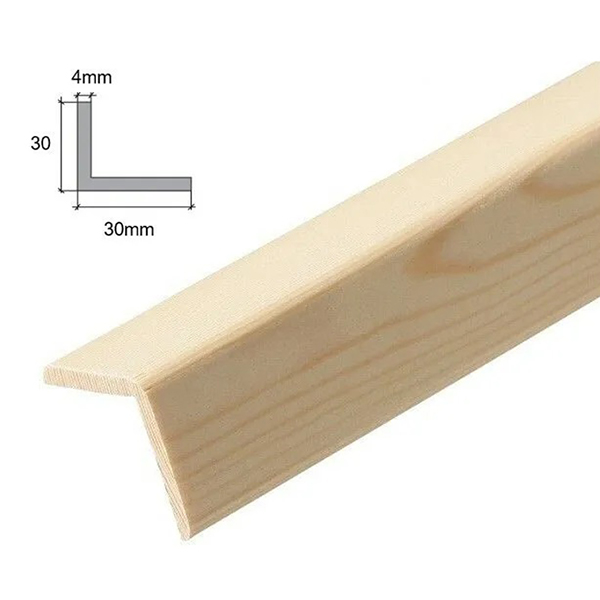 1m Long Angle Corner Moulding Beading Wooden Timber Edging Trim 