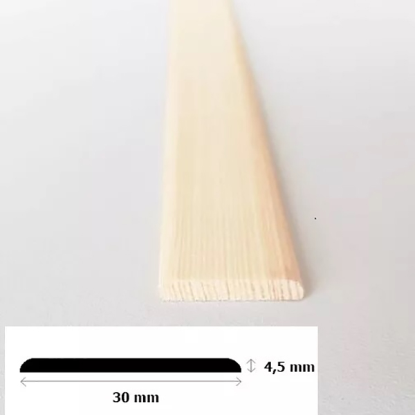 1m Long Flat Moulding Beading Trim Wooden Timber Edging Flat Board