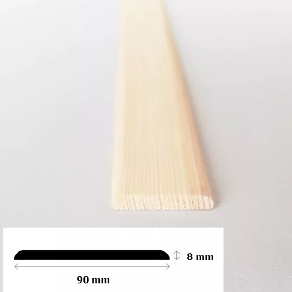 1m Long Flat Moulding Beading Trim Wooden Timber Edging Flat Board