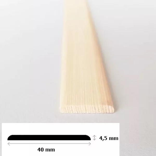 1m Long Flat Moulding Beading Trim Wooden Timber Edging Flat Board