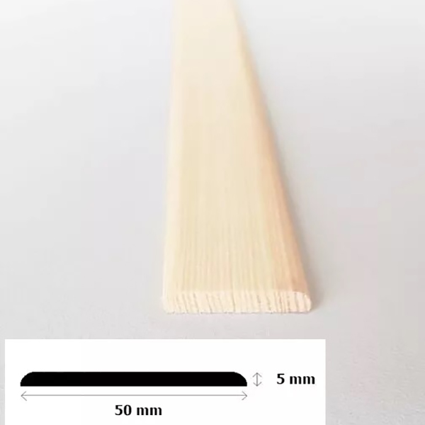 1m Long Flat Moulding Beading Trim Wooden Timber Edging Flat Board