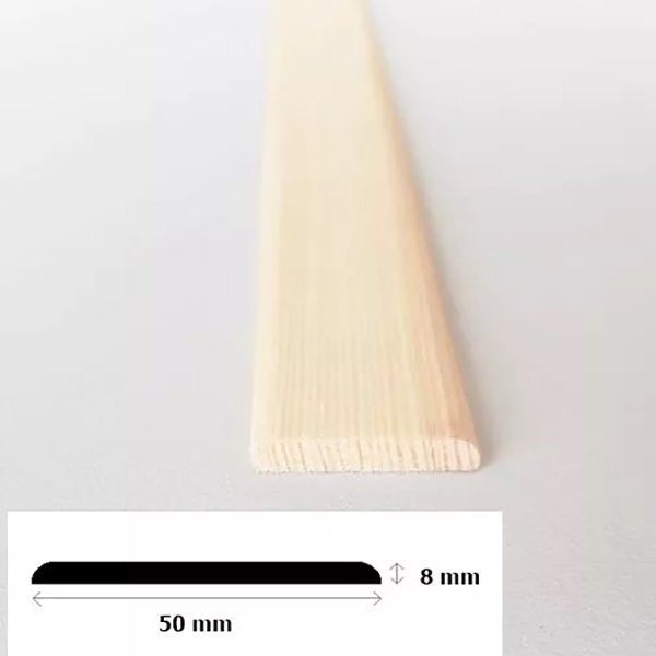 1m Long Flat Moulding Beading Trim Wooden Timber Edging Flat Board