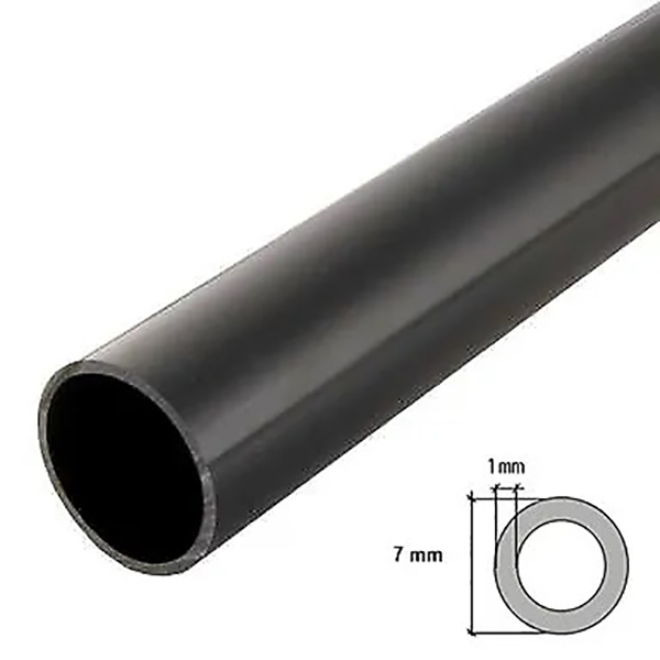 1m Long PVC Solid Round Tube / Pipe