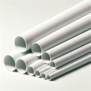 1m Long PVC Solid Round Tube / Pipe