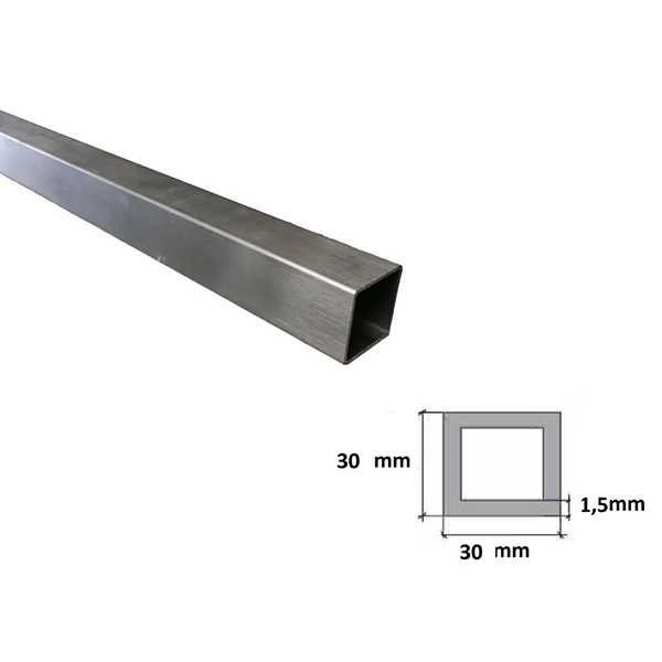 1m Long Stainless Steel Square Box Grade 304 Section 