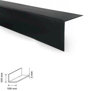 1 Metre Black Plastic PVC Corner 90 Degree Angle Trim