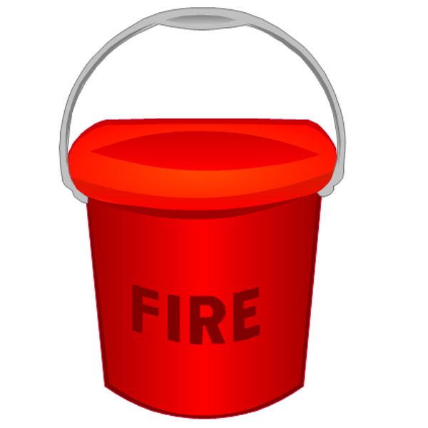 10 Litre High-Quality Red Fire Bucket, Fire Safety Essential