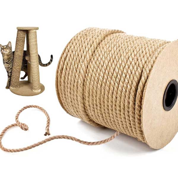 100% Pure Natural Jute Braided Twisted Hessian Cord Ropes for Camping & Boating