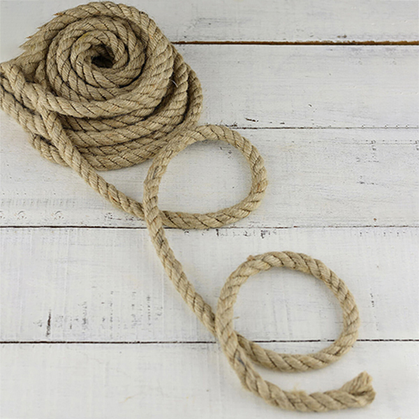 100% Pure Natural Jute Braided Twisted Hessian Cord Ropes for Camping & Boating