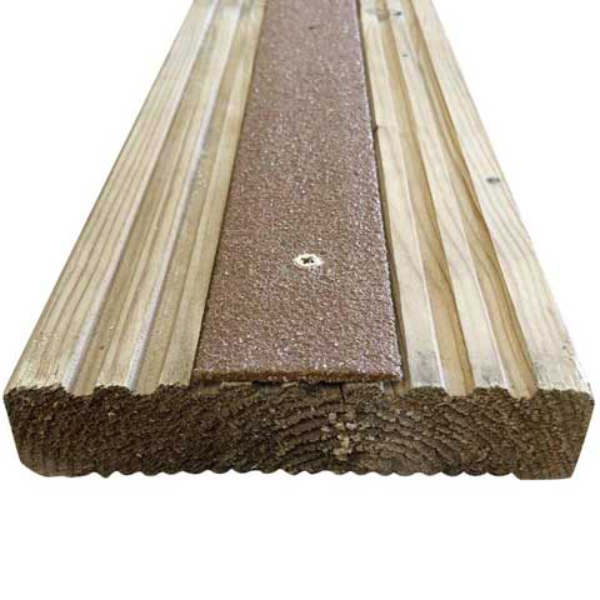 5 Pieces 1000mm GRP Anti Slip Decking Strips Free Drilling and Screws 5 Pieces