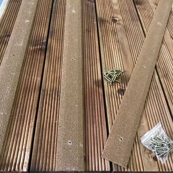 20 Pieces 1000mm GRP Anti Slip Decking Strips Free Drilling and Screws 