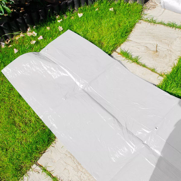 100gsm Heavy Duty White Tarpaulin Waterproof Cover Builders Tarp Sheet