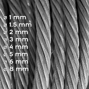 Galvanized Steel Wire Rope Cable - 20m Long 