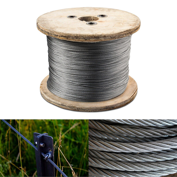 100m Long Durable Galvanized Steel Wire Rope Cable For Indoor & Outdoor