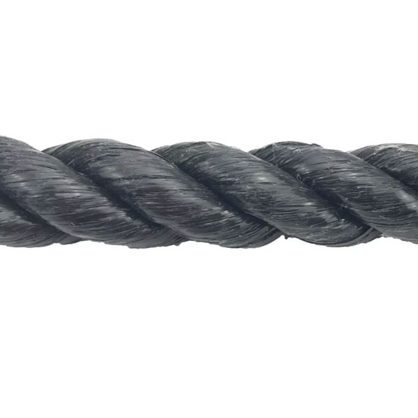 10mm Thick Polypropylene 3 Strand Black Rope Nylon Lightweight Coil