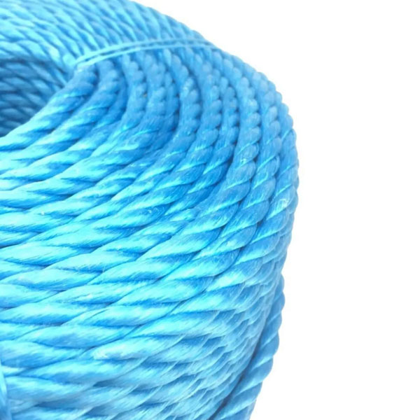 10mm Thick Polypropylene Blue 3 Strand Rope Nylon Lightweight Coil