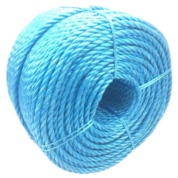 10mm Thick Polypropylene Blue 3 Strand Rope Nylon Lightweight Coil