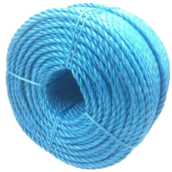 10mm Thick Polypropylene Blue 3 Strand Rope Nylon Lightweight Coil