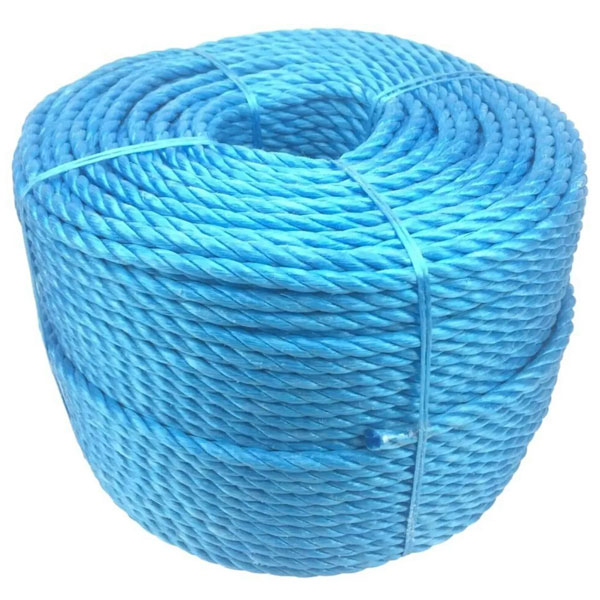 10mm Thick Polypropylene Blue 3 Strand Rope Nylon Lightweight Coil