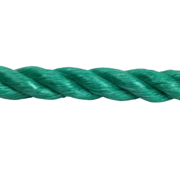 10mm Thick Polypropylene 3 Strand Green Nylon Rope Lightweight Coil 