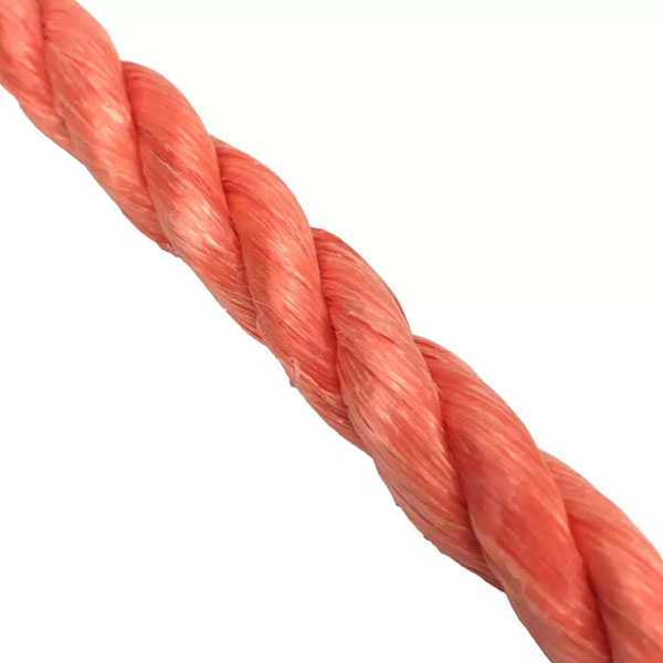 10mm Thick Polypropylene 3 Strand Orange Rope Nylon Lightweight Coil