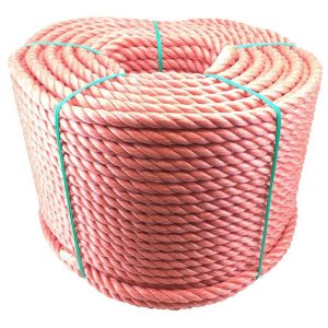 10mm Thick Polypropylene Red 3 Strand Rope Nylon Lightweight Coil