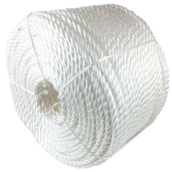 10mm Thick Polypropylene White 3 Strand Rope Nylon Lightweight Coil