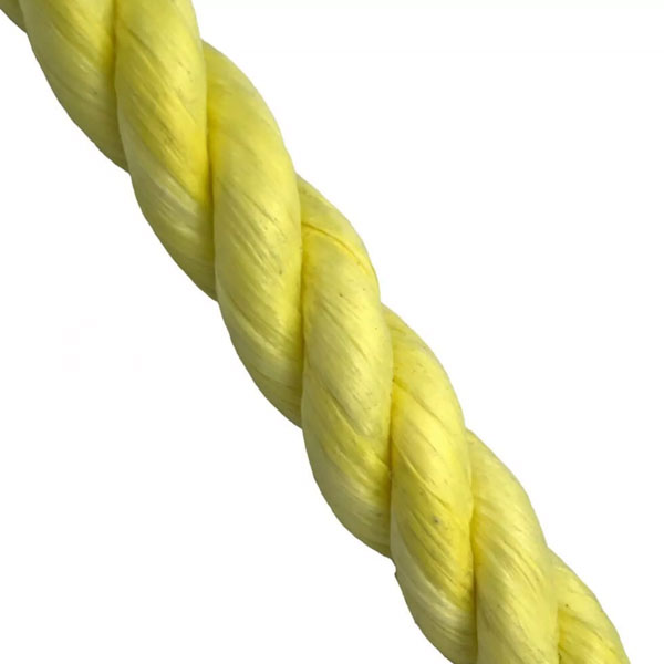 10mm Thick Polypropylene Yellow 3 Strand Rope Nylon Lightweight Coil