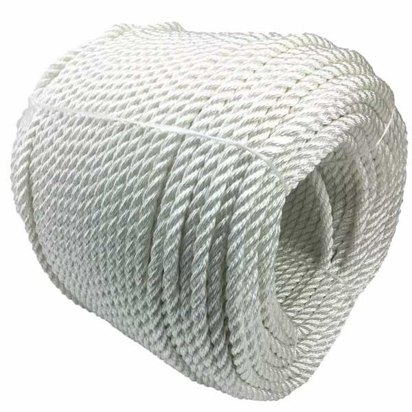 10mm Nylon 3 Strand White Rope Mooring & Anchoring