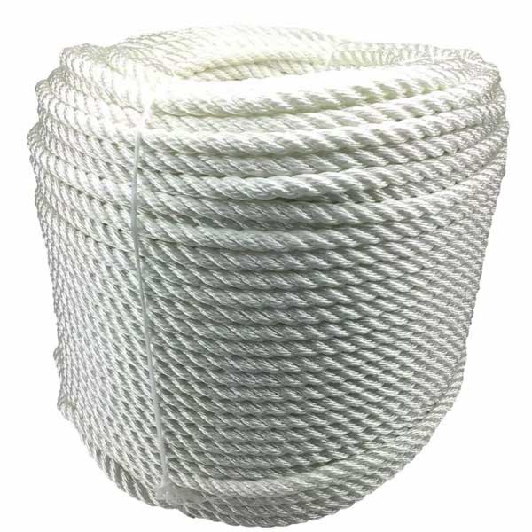 10mm Nylon 3 Strand White Rope Mooring & Anchoring