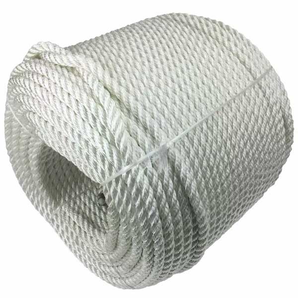 10mm Nylon 3 Strand White Rope Mooring & Anchoring