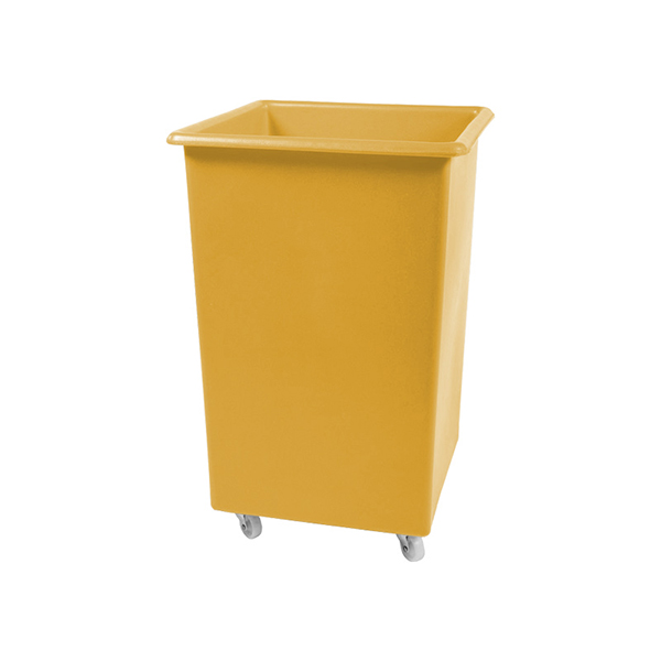 118L Tapered Polyethylene Plastic Tub on Wheels