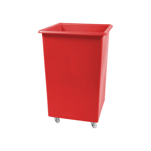 118L Tapered Polyethylene Plastic Tub on Wheels