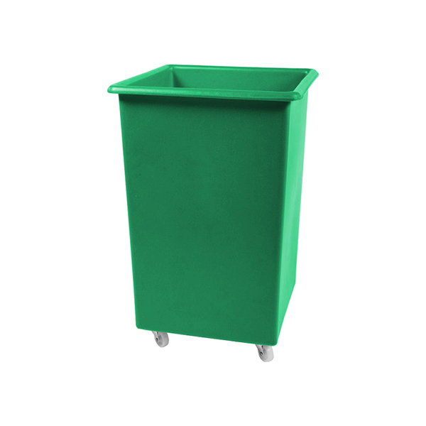 118L Tapered Polyethylene Plastic Tub on Wheels