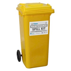 120 Liter Maintenance Spill Kit - Yellow Wheelie Bin