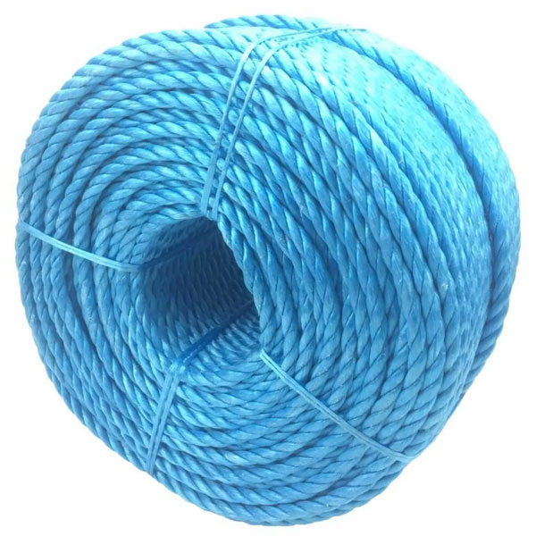 12mm Thick Polypropylene Rope Coil 3 Strand Nylon Lightweight Blue Rope