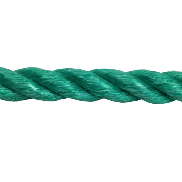 3 Strand Polypropylene 12mm Thick Green Rope Coil Nylon Lightweight 