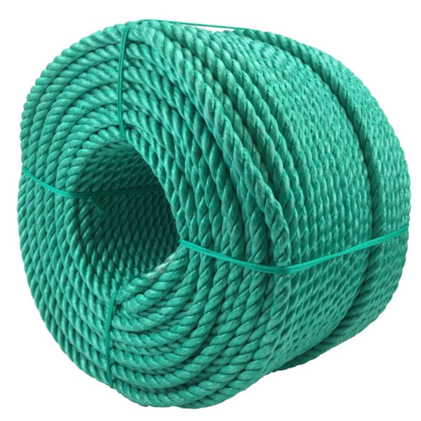 3 Strand Polypropylene 12mm Thick Green Rope Coil Nylon Lightweight 