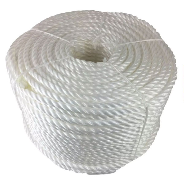 12mm Polypropylene White Coil 3 Strand Strong Nylon Lightweight 