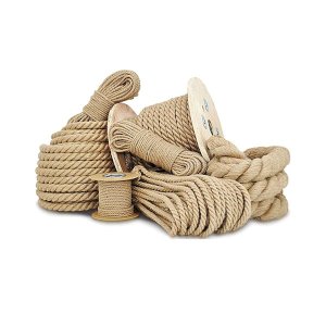 8mm Thick Twisted Hessian Natural Jute Braided Rope For Decking Garden Boating Sash 