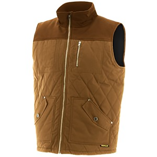 Quilted Waxed Cotton Shell Vest