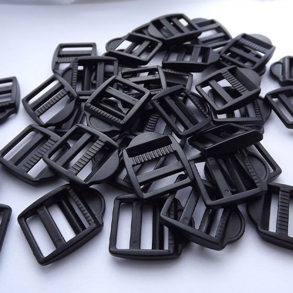 15mm Black Plastic Ladderlock Buckles