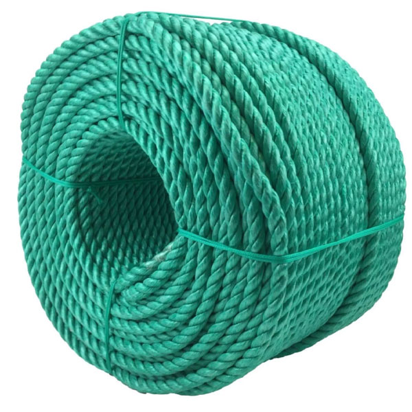 16mm Polypropylene Green Coil 3 Strand Nylon Lightweight Rope