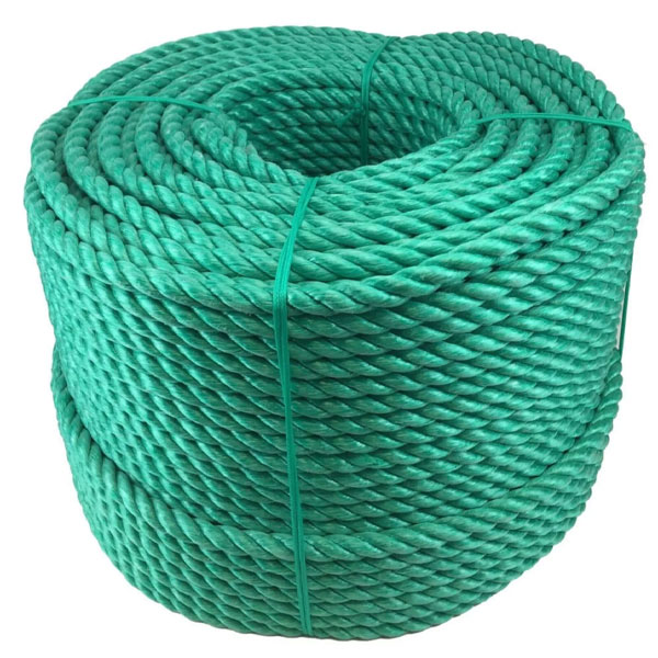 16mm Polypropylene Green Coil 3 Strand Nylon Lightweight Rope