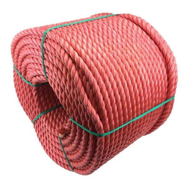 16mm Polypropylene Red Coil 3 Strand Nylon Lightweight Rope